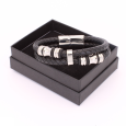 Bracelet Double Cordon Tressé Noir