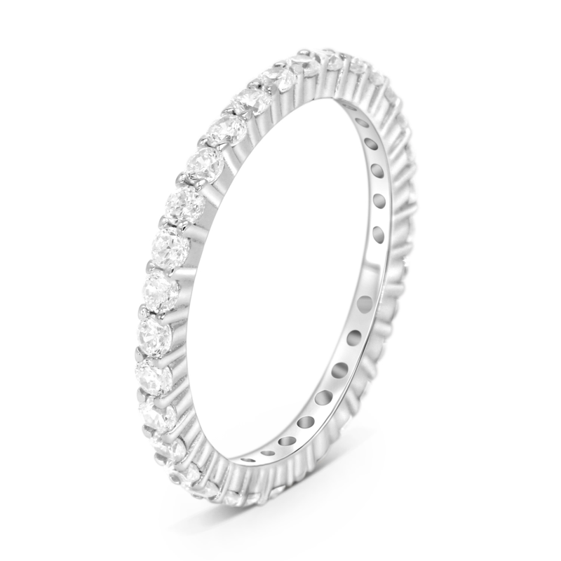 Alliance Pavé en Argent 925/1000 - Oxyde de Zirconium